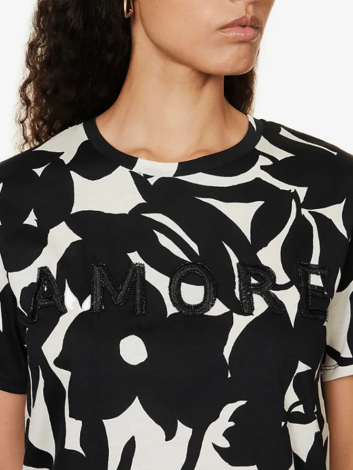 weekend_by_max_mara_cerch_2.webp Weekend By Max Mara Tops | T-Shirts^Cerchio Printed Cotton T Shirt 23597603396 Col 001