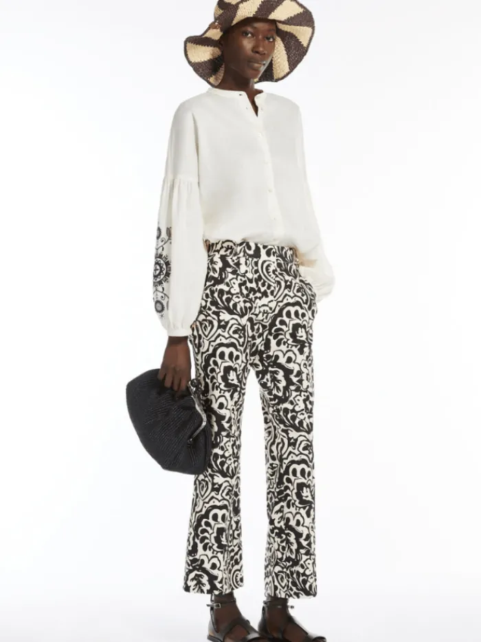 weekend_by_max_mara_women_1-15.webp Weekend By Max Mara Trousers | Gifts Under £250^Women's CADMIO Printed Canvas Trousers 2515131122