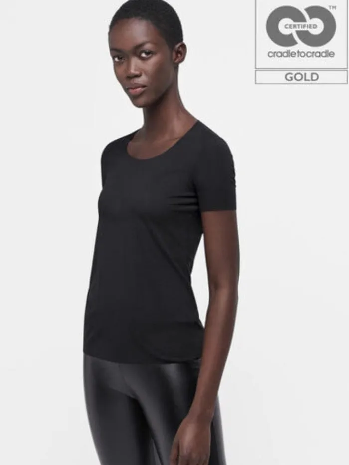 wolford_ss_aurora_pure_to_1.webp Wolford Sweatshirts And T-Shirts | Gifts Under £100^SS Aurora Pure Top Short Sleeves Black 52764 7005