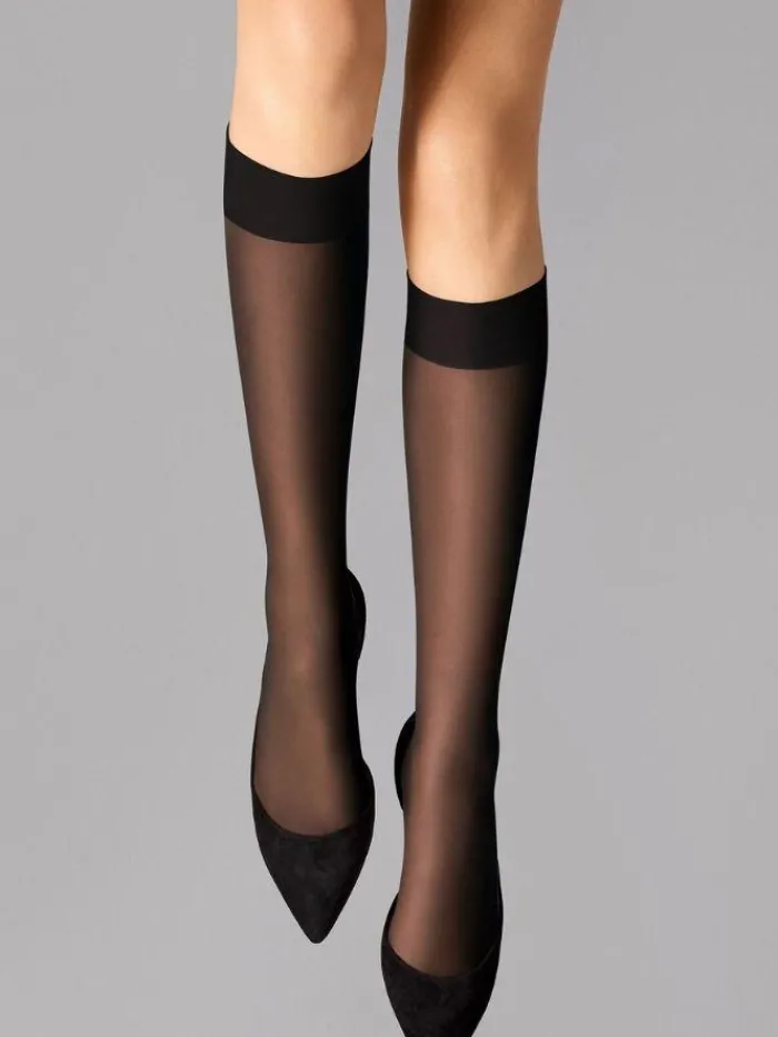 wolford_ss_velvet_de_luxe_0.webp Wolford Gifts Under £50^SS Velvet De Luxe 50 Knee Highs Black 30923 7005